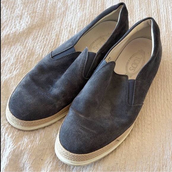 Tod's suede rope-trimmed espadrilles
